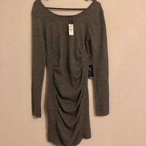 Express Grey Long Sleeve Dress